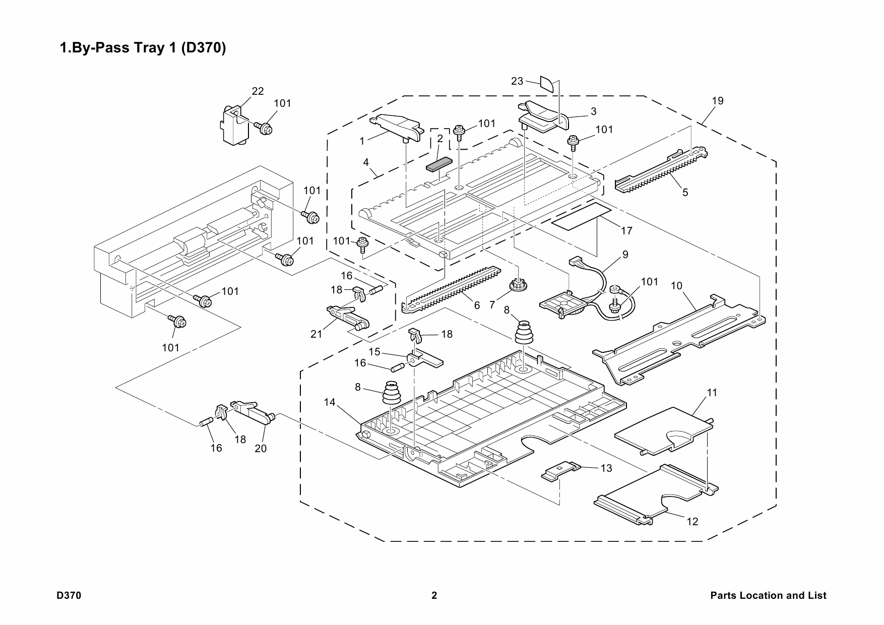 RICOH Options D370 BYPASS-TRAY-BY3000 Parts Catalog PDF download-2 RICOH Options D370 BYPASS-TRAY-BY3000 Parts Catalog PDF download-2